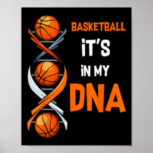 Poster Basketball C'est dans mon ADN Fun Player Coach Tea
