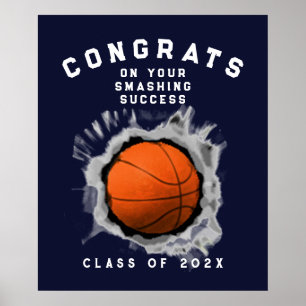 Poster Basketball Graduation Congrats