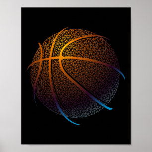 Poster Basketball Graphic Balling Tee - shirts