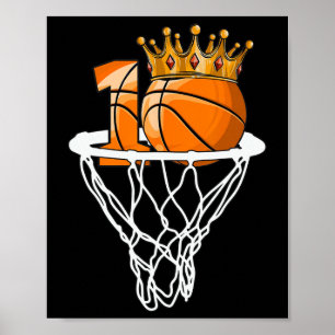 Poster Basketball Joyeux 10e anniversaire Boy Bball 10 an