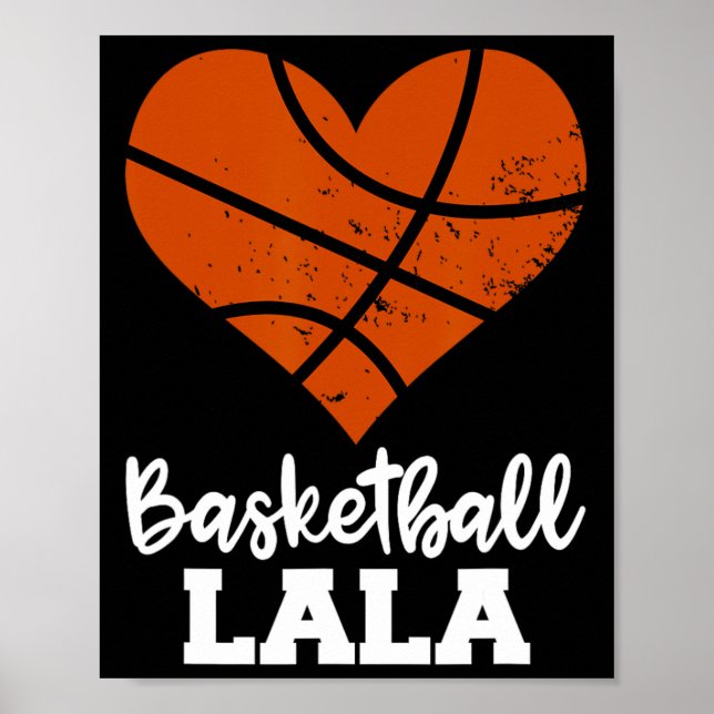 Poster Basketball Lala Amusants Basketball Heart Grandma  (Devant)