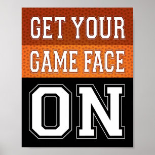 Poster Basketball Party OBTENEZ VOTRE JEU FACE SUR LE SIG