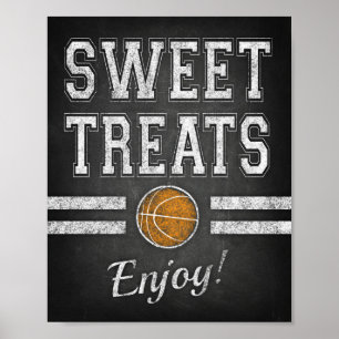 Poster Basketball Party SWEET TRAITÉS PROFITER! Signer im
