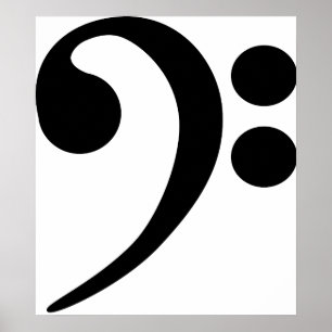 Poster Bass clef