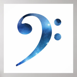 Poster Bass clef