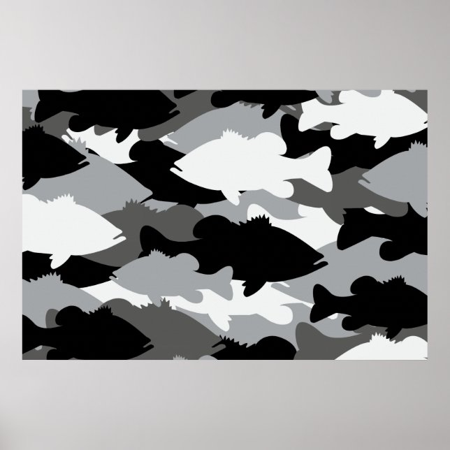 Poster Bass Fishing Camion noir (Devant)
