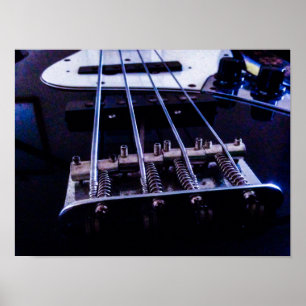Poster Bass Guitar Abstract
