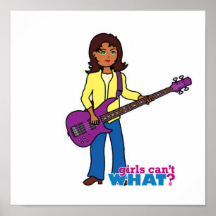 Poster Bass Guitar Girl