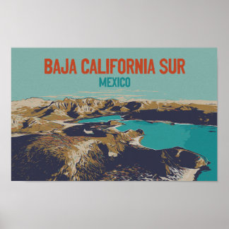 Poster Basse Californie Sur lanscape, Mexique Carte posta