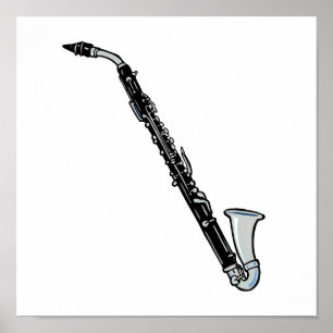 Poster Basse Clarinet Graphisme, juste le Clarinet