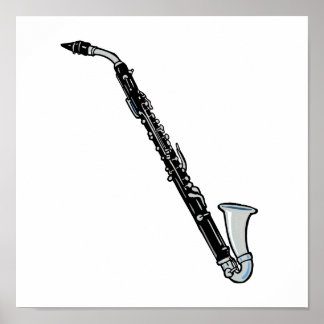 Poster Basse Clarinet Graphisme, juste le Clarinet