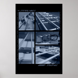 Poster Basse-guitare à 4 cordes