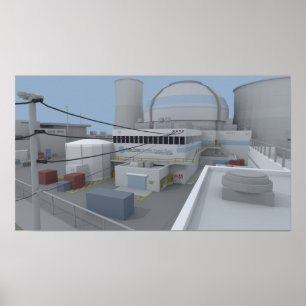 Poster Basse poly arme nucléaire de CSGO