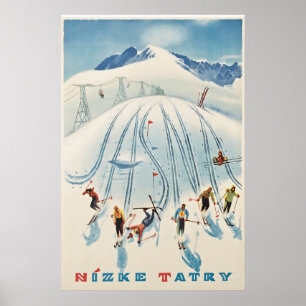 Poster Basses Tatras Nízke Tatry Slovaquie Montagne Hiver