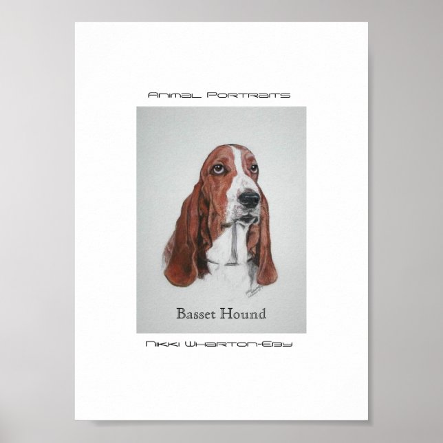 Poster Basset Hound Art (Devant)