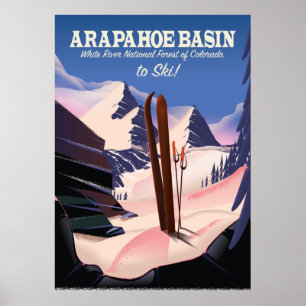 Poster Bassin Arapahoe, Station de ski de White River Nat