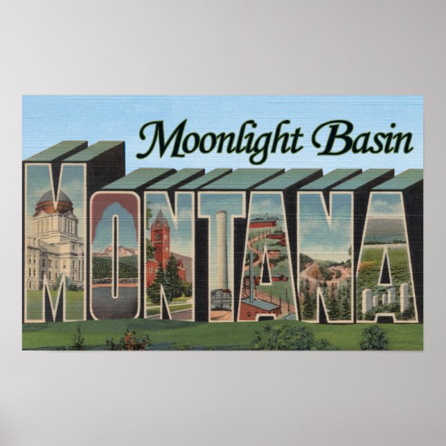 Poster Bassin Lune, Montana (Devant)