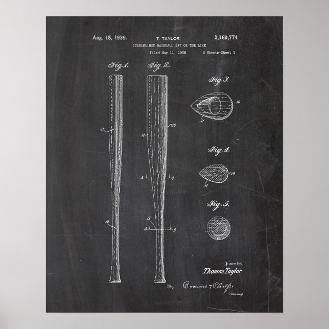 Poster Bat de baseball (Devant)