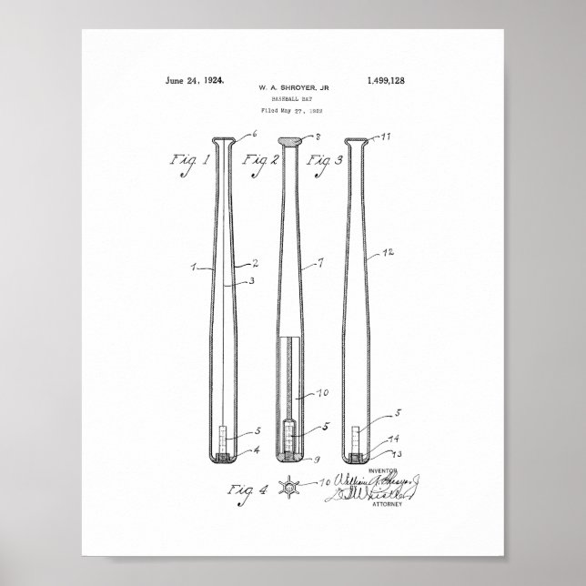 Poster Bat de baseball (Devant)