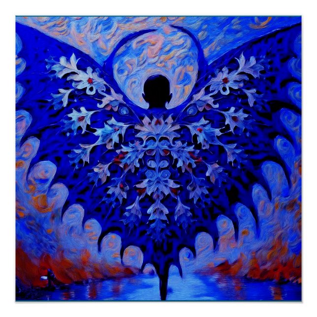 Poster Bat Wing Créateur Avec Une Aile Bleue Magnifique (Devant)
