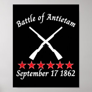 Poster Bataille D'Antietam Maryland Reenactor Civil Ba