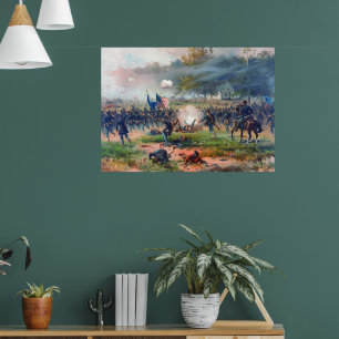 Poster Bataille d'Antietam Thure de Thulstrup 1887 Restau