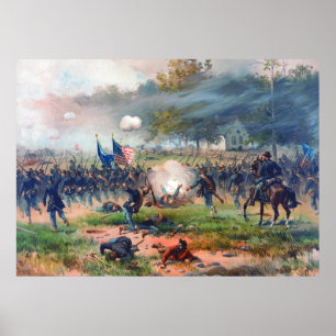 Poster Bataille d'Antietam Thure de Thulstrup 1887 Restau