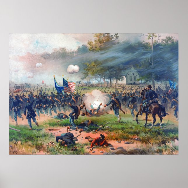 Poster Bataille d'Antietam Thure de Thulstrup 1887 Restor (Devant)