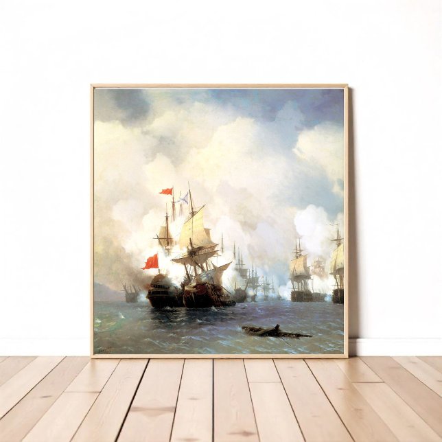 Poster Bataille de Chios, Ivan Aivazovsky (Créateur téléchargé)