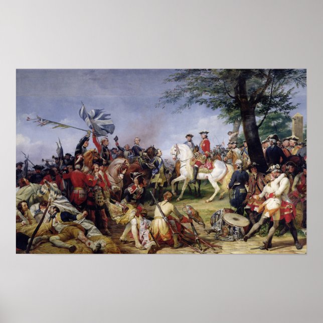 Poster Bataille de Fontenoy, le 11 mai 1745, 1828 (Devant)