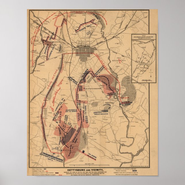 Poster Bataille de Gettysburg 14 (Devant)