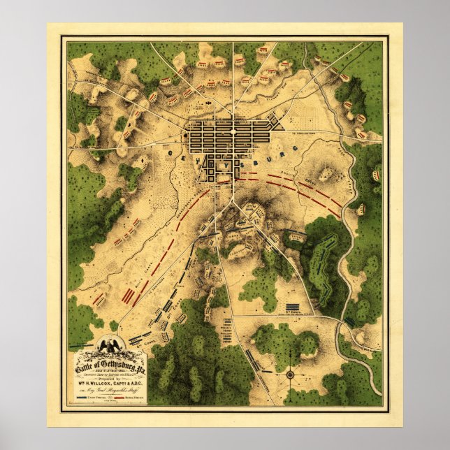 Poster Bataille de Gettysburg 7 (Devant)