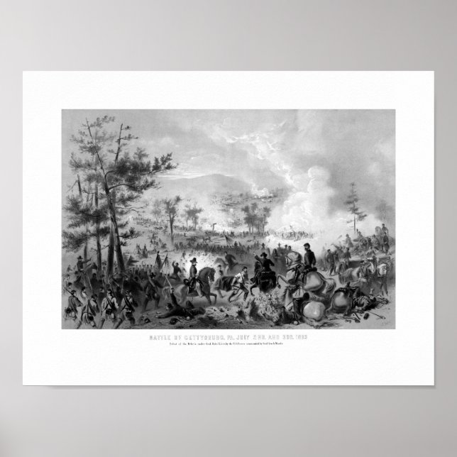 Poster Bataille de Gettysburg — Guerre civile (Devant)