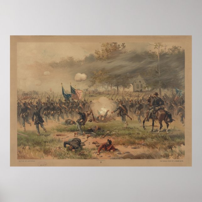 Poster Bataille de guerre civile Antietam Sharpsburg Impr (Devant)