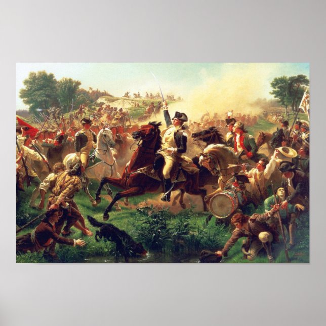 Poster Bataille de Monmouth par Emanuel Leutze (Devant)