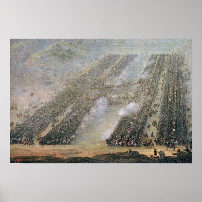 Poster Bataille de Poltava, 1750 (Devant)