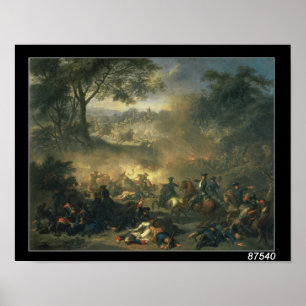 Poster Bataille de Poltava en 1709, 1717