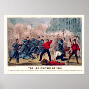 Poster Bataille de rue bénévole à Baltimore 1861