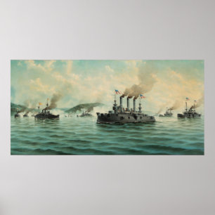 Poster Bataille de Santiago, Cuba