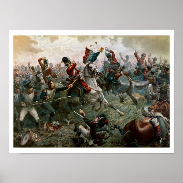 Poster Bataille de Waterloo, le 18 juin 1815, 1898 (coule (Devant)
