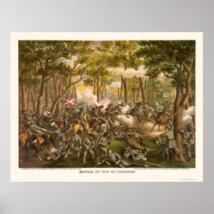 Poster Bataille du désert par Kurz et Allison 1864