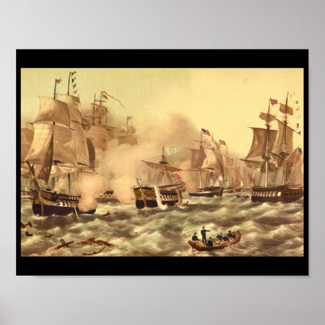 Poster Bataille du lac Érié, Commodore_Engravures (Devant)