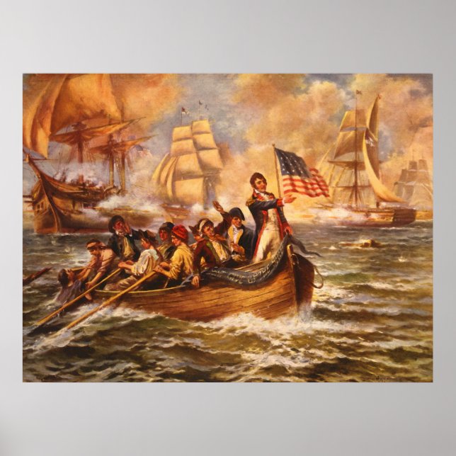 Poster Bataille du lac Érié par Percy Moran (Devant)