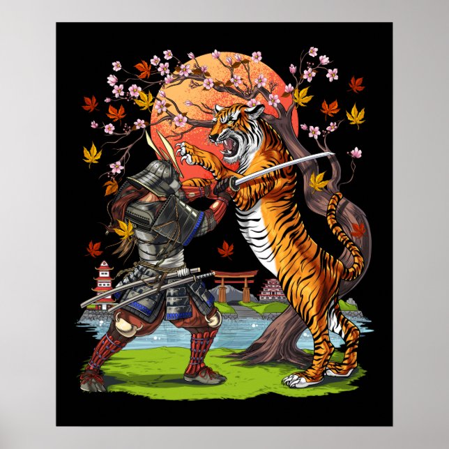 Poster Bataille japonaise de Samurai Tiger (Devant)