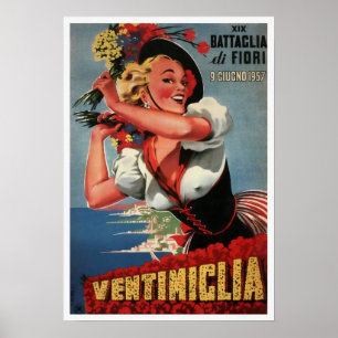 POSTER BATAILLE POUR FLEURS FESTIVAL 1957