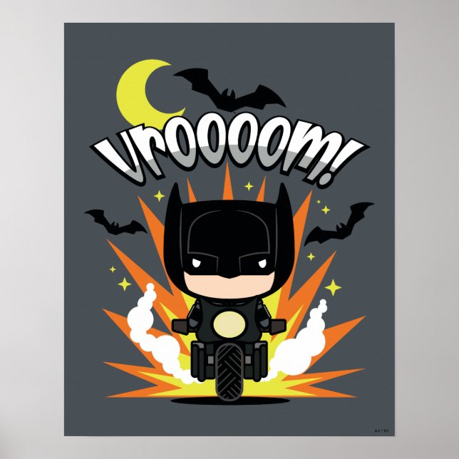 Poster Batcycle Chibi Batman (Devant)