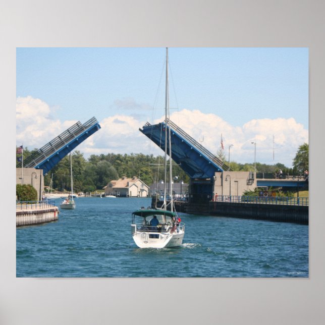 Poster Bateau à Charlevoix, Michigan (Devant)