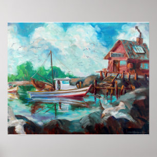 Poster Bateau à crevettes