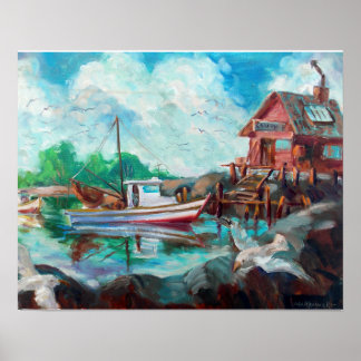 Poster Bateau à crevettes