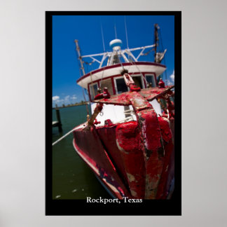 Poster Bateau à crevettes rouges